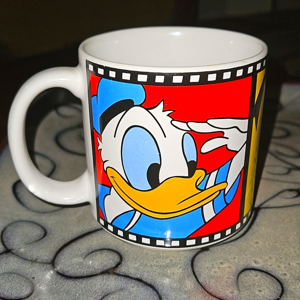 Vintage Disney Donald Duck Mug Sailor , Smile, Angry Face Official Disney Mug
